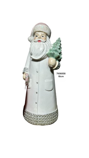 [8679817106858] PAPA NOEL CON CORONA POLIRESINA 18CM