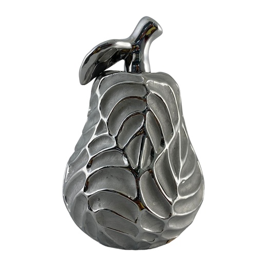 [442-371408] PERA DECOR PLATA 12.5X12.5X18CM