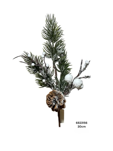 [5116823156] PINCHO NEVADO BOLITAS BLANCAS/BELLOTA 30CM