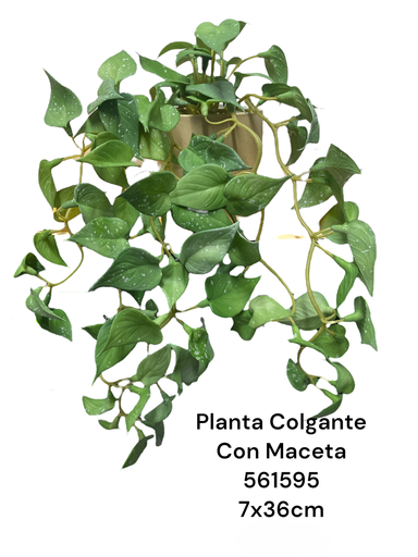 [561595] PLANTA ARTIFICIAL C/MACETA 2 COLORES ES22697 7X36CM