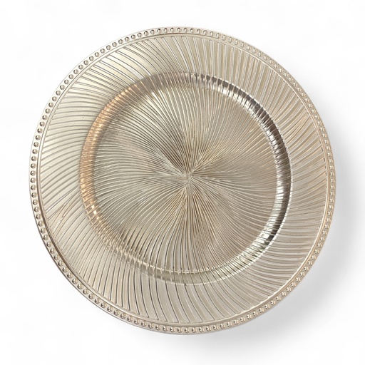 [6987001215074] PLATO BASE CHAMPAGNE 33CM