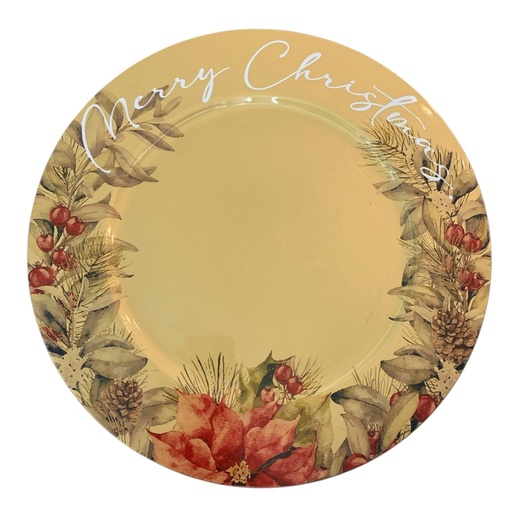 [449432] PLATO BASE GOLD MERRY CHRISTMAS REF:F837-ZY-003(33CM)