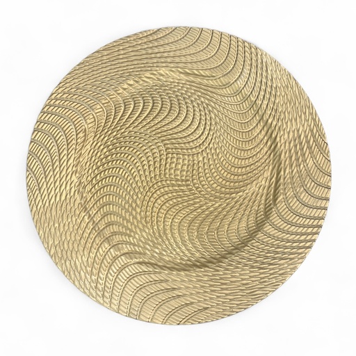 [8679819800693] PLATO BASE PLASTICO DORADO 33CM