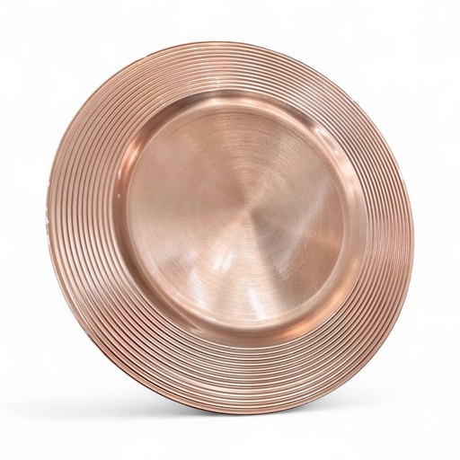 [8681819800597] PLATO BASE PLASTICO ROSE GOLD 33CM
