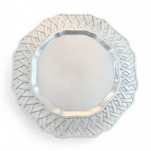 [102223] PLATO BASE REDONDO REF:ES-0373 33CM SILVER