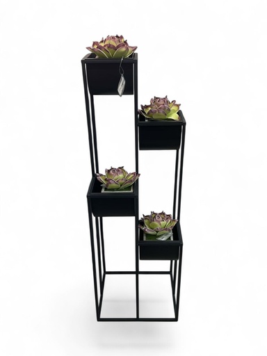 [567-59021] PORTA MACETAS DE 4 POZOS 1000ML 33.5X29X100CM
