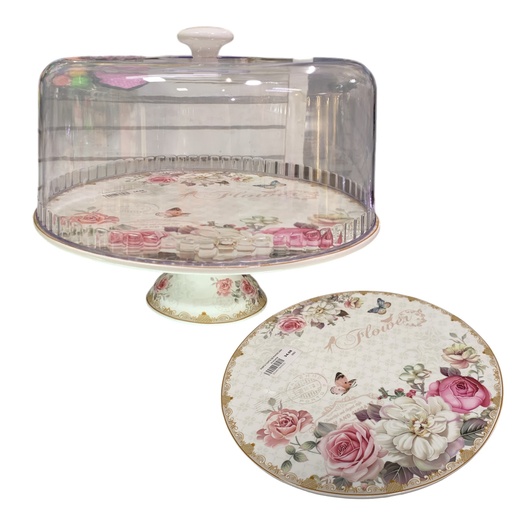 [2024011945622] PORTA TORTA DE PORCELANA 30.5X9.5CM