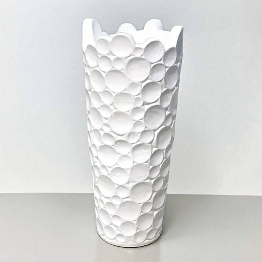 [S12601] PORTAMACETA DE RESINA BLANCO GLOSS 35*80CM