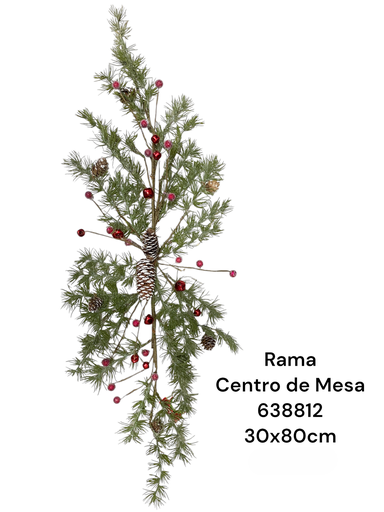 [8679811638812] RAMA CASCABEL CON PIÑAS 150CM