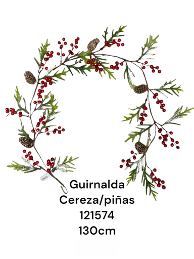 [8679811121574] RAMA CEREZA CON PIÑAS 130CM