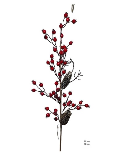 [76240] RAMA CEREZAS C PIÑA 70CM