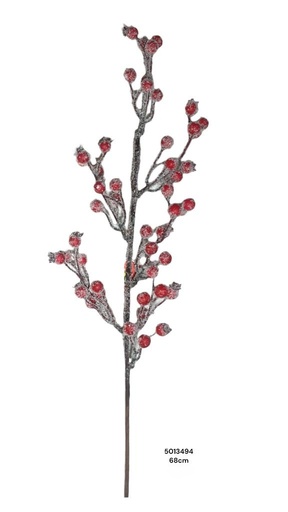 [1702335013494] RAMA CEREZAS CON NIEVE 68CM