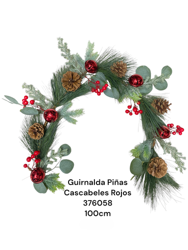 [376058] RAMA NAV. 100CM FRUTO ROJO/CASCABEL REF:CF98-19-3863