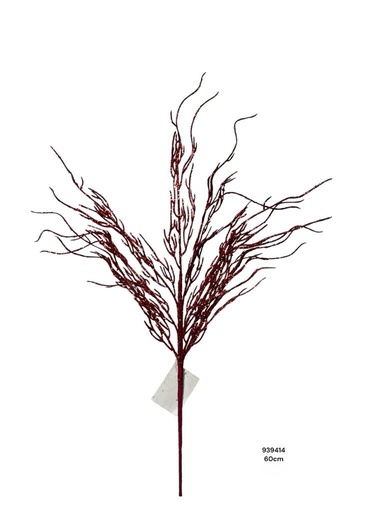 [939414] RAMA NAV. ROJA ESCARCHADA 60CM REF:WH19Y4471