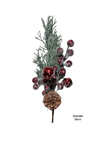 [1702335013289] RAMA NEVADA CEREZA C/CASCABEL BELLOTA 29CM