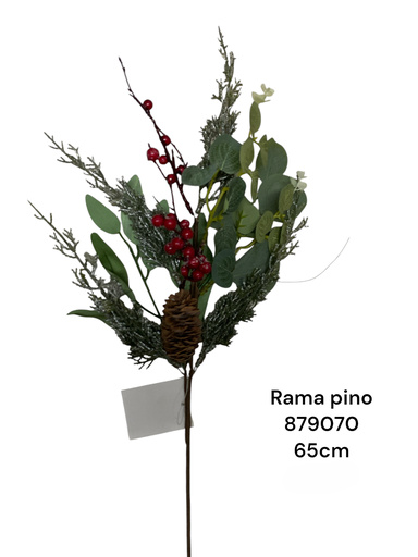 [879070] RAMA PINO FRUTOS ROJOS REF: 52-850821 65CM