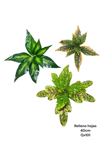 [QX101] RELLENO HOJAS CROTON PETRA HOJAS 40CM 