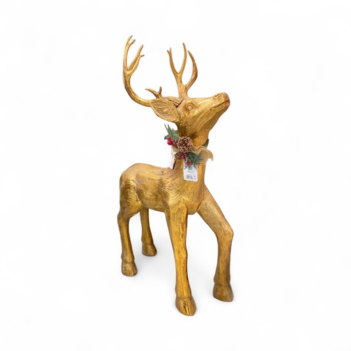 [XX9010920] RENO DORADO PARADO POLIRESINA 55X95CM