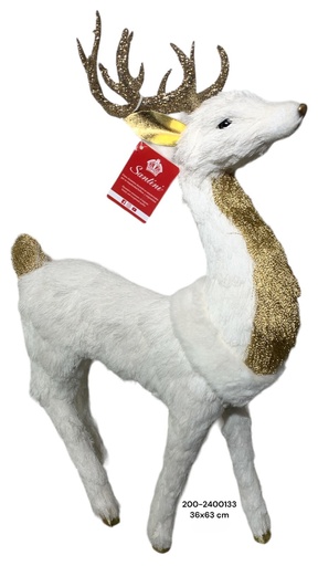 [200-2400133] RENO PARADO BLANCO/DORADO FOAM 60% SISA40% 36X63CM