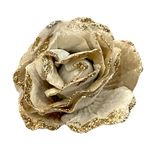 [1702335010691] FLOR NAVIDEÑA ROSA CHAMPAGNE 12CM