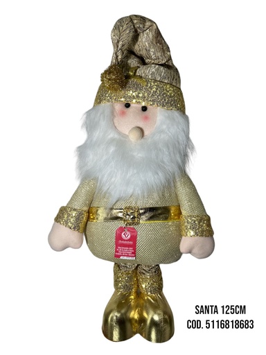 [5116818683] SANTA, H. NIEVE DORADOS PIERNAS LARGAS 100CM