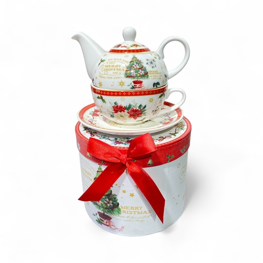 [6988958193224] TETERA NAVIDEÑA CON PLATO CS19322