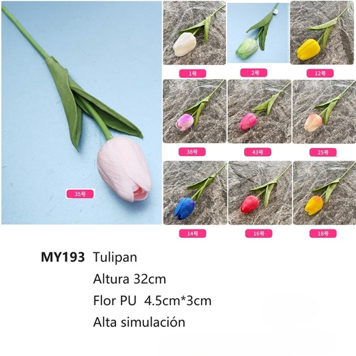 [MY193] TULIPAN MINI 5CM FLOR, 28CM TALLO