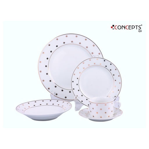 [086-196554] VAJILLA PUNTOS 20 PZAS 4PUESTOS