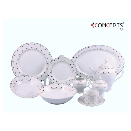 [086-196556] VAJILLA PUNTOS 47PZAS 8PUESTOS