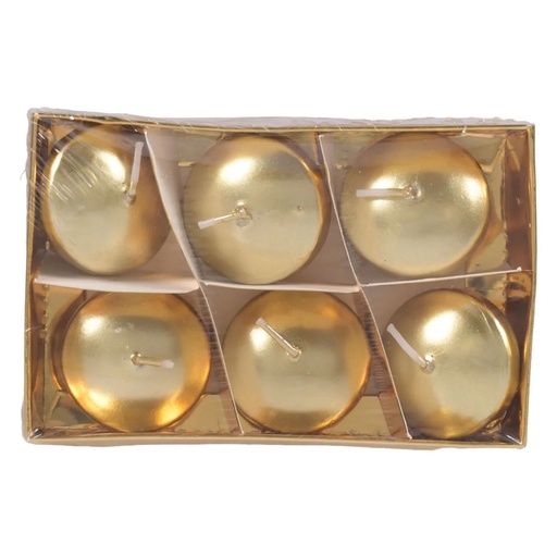 [976861] VELA FLOTANTE DORADA X6PZ.  ES23112 4.5CM