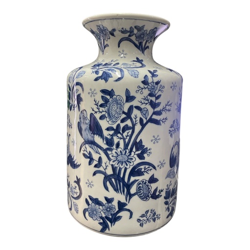 [6981606485887] PT71-014 FLORERO CERAMICA AZUL 32X19CM