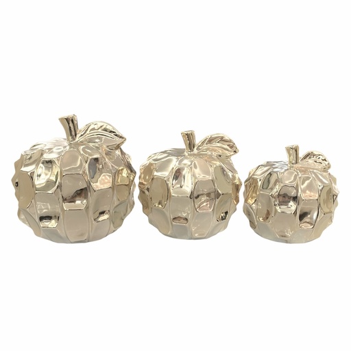 [438-12162] JUEGO DE MANZANAS CERAMICA 3PZ. 15X40CM