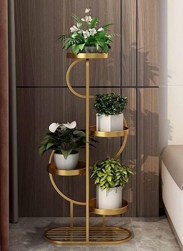 [422-0532] PORTA MACETA METAL DORADO 105X50X24CM