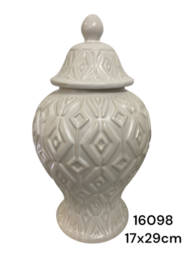 [16098] JARRON GINGER BLANCO PQ. 17X29CM