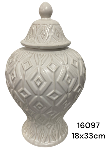 [16097] JARRON GINGER BLANCO MED 18X33CM