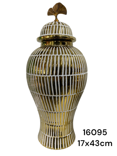 [16095] JARRON GINGER DORADO 17X43CM