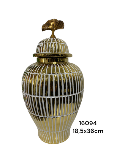 [16094] JARRON GINGER DORADO 18.5X36CM