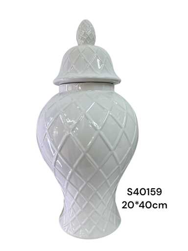 [2023126401597] S40159 JARRON GINGER CERAMICA BLANCO 20X40CM