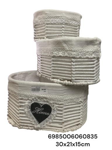 [6985006060835] JUEGO DE CANASTAS HILO SETX3 30X21X15CM