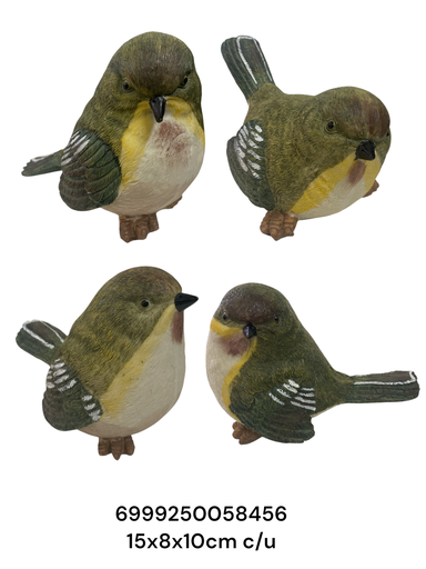 [6999250058456] SC15845 PAJARO DECOR 15X8X10CM