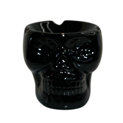[961664] CENICERO CERAMICA CALAVERA NEGRA REF:ES24438 9X8CM