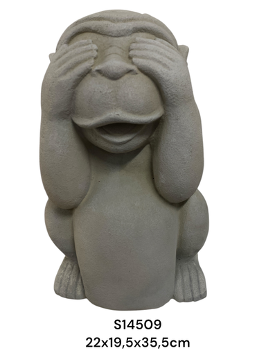 [S14509] MONO CIEGO FIBRO CEMENTO MINERAL BEIGE 22X19.5X35.5CM