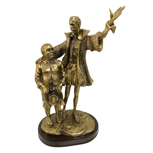 [4545450001313] DON QUIJOTE Y SANCHO PANZA DORADO 20X17X34CM CS8180017 