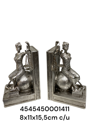 [4545450001411] CS8180115 SUJETA LIBROS DAMA JUSTICIA 8X11X15.5CM C/U