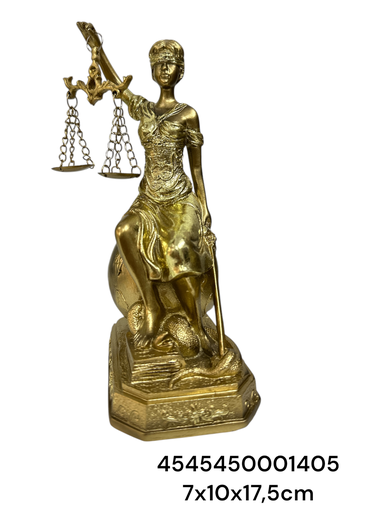 [4545450001405] CS8180109 DAMA DE LAJUSTICIA DORADA 7X10X17.5CM