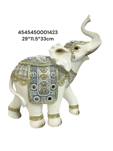 [4545450001423] CS8020425 ELEFANTE CELESTE/BLANCO 29X11.5X33CM