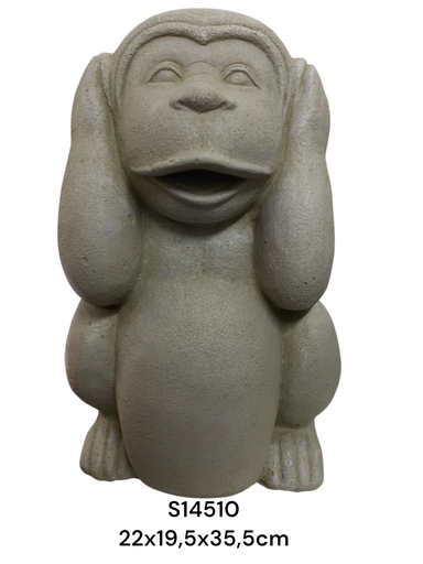 [S14510] MONO SORDO FIBRO CEMENTO MINERAL BEIGE 22X19.5X35.5CM