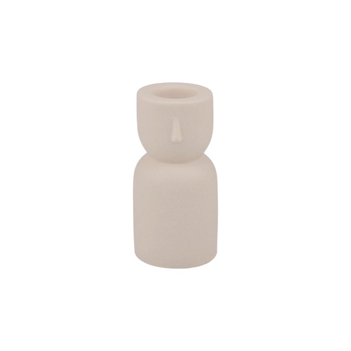 [938018] DL23564-3 CANDELABRO CERAMICA TONO ARENA 4.7X9.6CM