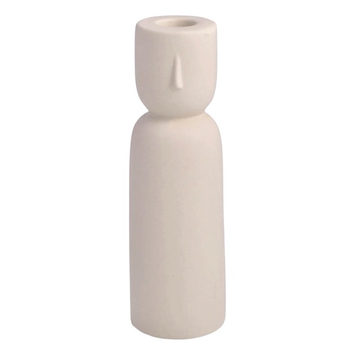[962047] DL23564-1 CANDELABRO CERAMICA TONO ARENA 6.3X20.3CM