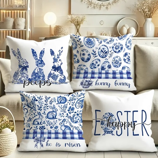 [19125] FORRO DE COJIN PASCUA BLUE DECOR 45X45CM